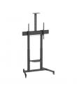 Aisens Soporte de Suelo ECO con Ruedas y Manivela - Bandeja para DVD y Soporte de Camara para Monitor/TV - Hasta 120Kg - De 60 a