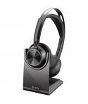 Plantronics/Poly Voyager Focus 2 MS Auriculares con Microfono Bluetooth 5.1 - Cancelacion de Ruido - Almohadillas Acolchadas - A