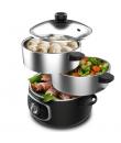 Cecotec Vapovita SteelPot Vaporera Multifuncional - 1300W - Cocina Saludable - Recipientes de Acero Inoxidable - Capacidad de 10