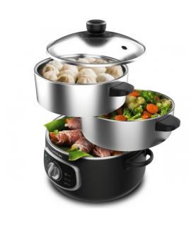Cecotec Vapovita SteelPot Vaporera Multifuncional - 1300W - Cocina Saludable - Recipientes de Acero Inoxidable - Capacidad de 10