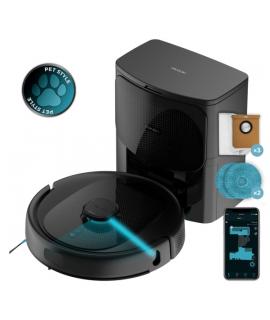 Cecotec Conga 9590 Spin Revolution Ultra Power Home Robot Aspirador 4 en 1 con Base de Autovaciado - 10kPa - Navegacion Precisa 