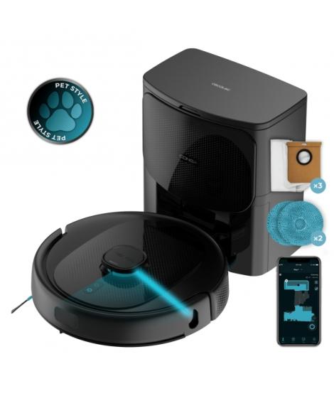 Cecotec Conga 9590 Spin Revolution Ultra Power Home Robot Aspirador 4 en 1 con Base de Autovaciado - 10kPa - Navegacion Precisa 