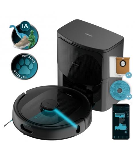 Cecotec Conga 9990 AI Spin Revolution Ultra Power Home Robot Aspirador 4 en 1 con Base de Autovaciado - 10kPa - Navegacion Laser
