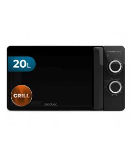 Cecotec Proclean 3130 Flatbed Microondas sin Plato - Potencia de 700W - Capacidad 20L - Grill 800W - Revestimiento Ceramico - Te