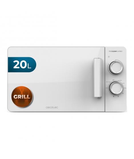 Cecotec Proclean 3120 Flatbed Microondas sin Plato - 700W - Capacidad de 20L - Grill de 800W - Tecnologia 3Dwave Envolvente - Re