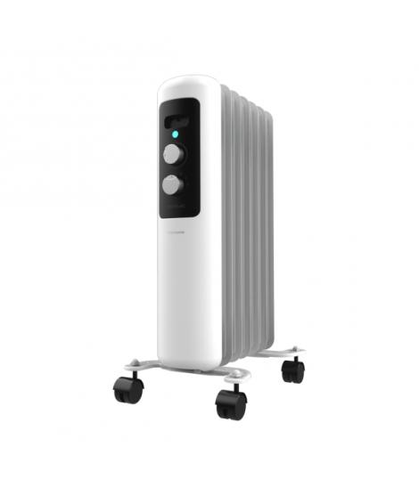 Cecotec ReadyWarm 750 Space White Radiador de Aceite con 7 Modulos de 120x500mm - 1500W - Calienta hasta 15m2 - Calor Homogeneo 