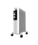 Cecotec ReadyWarm 950 Space White Radiador de Aceite con 9 Modulos de 120x500mm - 2000W - Calienta hasta 20m2 - Potencia Regulab
