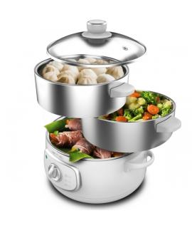 Cecotec Vapovita SteelPot Vaporera Multifuncional - 1300W - Cocina Saludable - Recipientes de Acero Inoxidable - Capacidad de 10