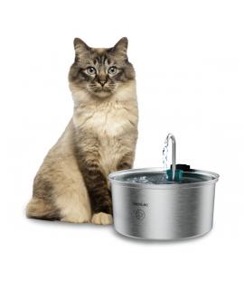 Cecotec Pumba 3200 Refresh Bebedero para Mascotas - Capacidad de 3.2L - Acero Inoxidable - Efecto Cascada - Silencioso - Facil d