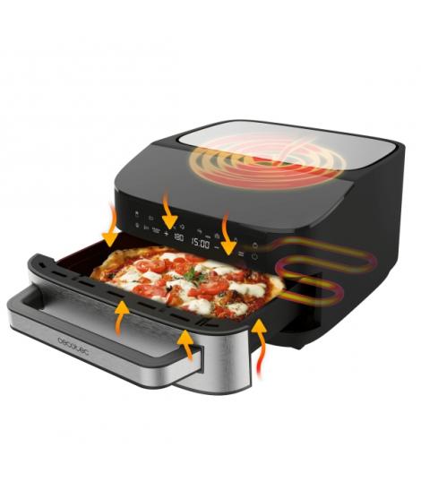 Cecotec PizzaandFry 7000 Horno Electrico para Pizzas hasta 33cm - 1350W - Calentamiento Rapido y Uniforme - Pantalla Tactil Digi