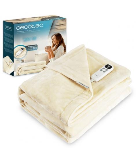 Cecotec HeatConfort Calma Manta Electrica - 130W - Apagado Automatico - 10 Niveles de Calor - Controlador LCD Extraible - Tecnol