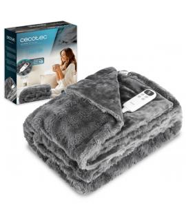 Cecotec HeatConfort Noa Manta Electrica - 130W - Apagado Automatico - Piel Sintetica y Franela - 10 Niveles de Calor - Control L