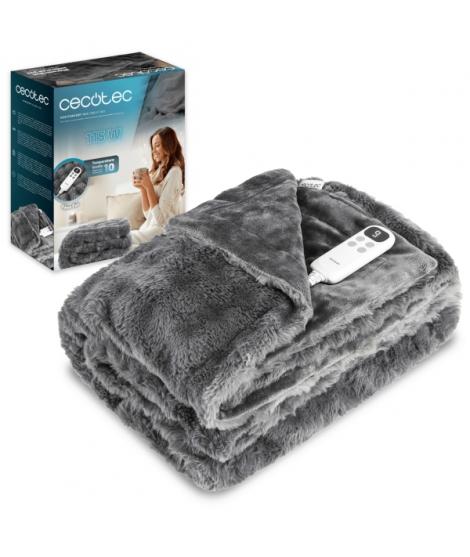 Cecotec HeatConfort Noa Manta Electrica - 115W - Apagado Automatico - Piel Sintetica y Franela - 10 Niveles de Calor - Control L