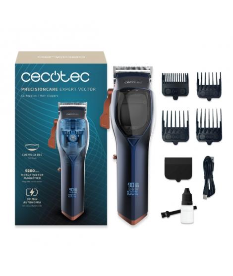Cecotec PrecisionCare Expert Vector Cortapelos Inalambrico - Motor de 9200rpm - Cuchilla DLC Acero y Ceramica - Autonomia 90min 