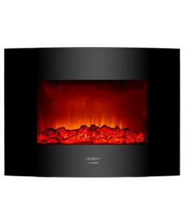 Cecotec Ready Warm 2210 Chimenea Electrica de 22" - Potencia de 2000W - Cobertura hasta 20m2 - Cristal Templado Curvo - Mando a 