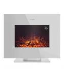 Cecotec ReadyWarm 2710 Design Flames Chimenea Electrica - 2000W - Cristal Plano - Efecto Fuego LED Regulable - Programador Seman