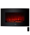 Cecotec Ready Warm 3510 Chimenea Electrica de 35" - 2000W - Cristal Templado Curvo - Control Remoto Incluido - Temporizador Prog