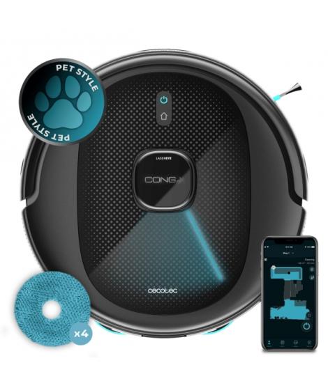 Cecotec Conga 9590 Spin Revolution Ultra Power Robot Aspirador 4 en 1 - 10kPa - Navegacion Laser - Mopas Giratorias - Autonomia 