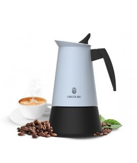 Cecotec Piccolina 400 Cafetera Italiana para 4 Tazas - Acero Inoxidable - Compatible con Todo Tipo de Cocinas - Junta de Silicon