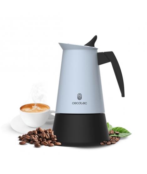 Cecotec Piccolina 400 Cafetera Italiana para 4 Tazas - Acero Inoxidable - Compatible con Todo Tipo de Cocinas - Junta de Silicon