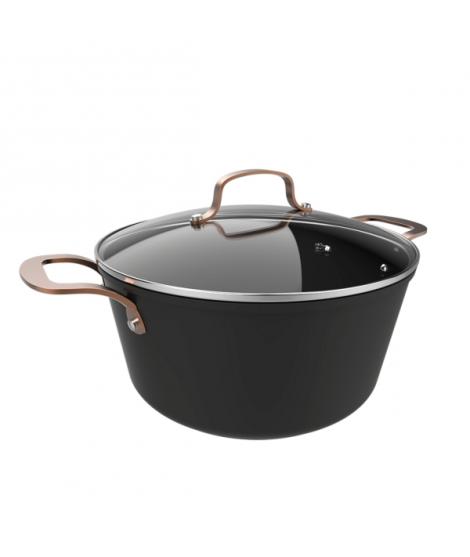 Cecotec Polka Fantasy Olla de 28cm de Diametro - Capacidad de 7.1L - Aluminio Forjado - Tapa de Cristal Templado - Asas de Acero