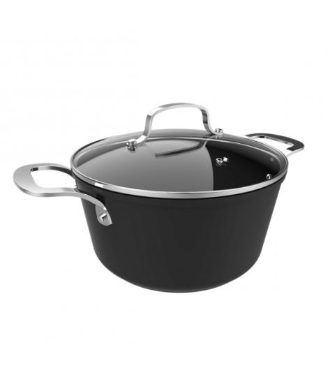 Cecotec Polka Fantasy Olla de 24cm de Diametro - Capacidad de 4.7L - Aluminio Forjado - Tapa de Cristal Templado - Revestimiento