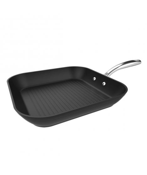 Cecotec Polka Fantasy Grill Silver Sarten Cuadrada de 28cm - Aluminio Forjado - Mango de Acero Inoxidable - Antiadherente - Libr