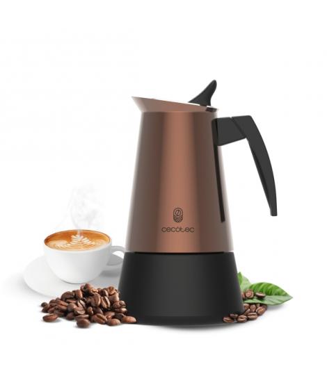 Cecotec Piccolina 600 Cafetera Italiana para 6 Tazas - Acero Inoxidable - Apta para Placas Electricas, Vitroceramicas y Gas - Fa