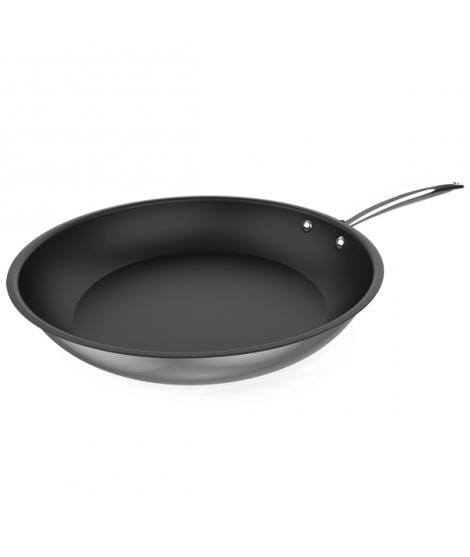 Cecotec Polka Classy Steel Sarten de Acero Inoxidable de 28cm - Alta Durabilidad - Compatible con Induccion - Facil Limpieza - C