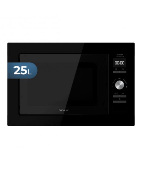 Cecotec GrandHeat 2590 Built-in Microondas Encastrable - 900W - Capacidad 25L - Grill 1000W - 8 Funciones Preconfiguradas - Temp