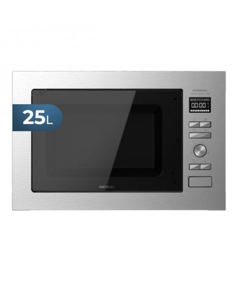Cecotec GrandHeat 2590 Built-in Microondas Encastrable - 900W - Capacidad 25L - Grill 1000W - 8 Funciones Preconfiguradas - Temp