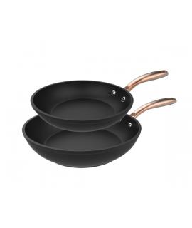 Cecotec Polka Fantasy Golden Pack de 2 Sartenes de 20 y 24cm - Acero Inoxidable - Revestimiento Antiadherente - Apta para Horno 