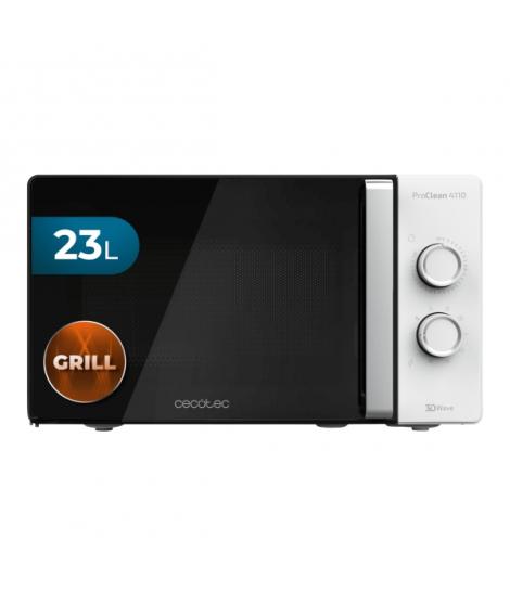 Cecotec Proclean 4110 Microondas - 1280W - Capacidad 23L - Revestimiento Repelente de Suciedad - Tecnologia 3Dwave Envolvente - 
