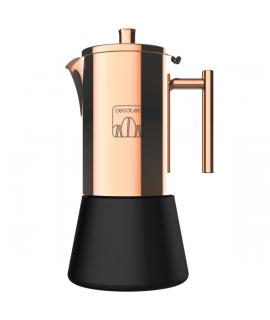 Cecotec Moking 200 Cafetera Italiana para 2 Tazas - Acero Inoxidable - Apto para Lavavajillas - Junta de Silicona - Valvula de S
