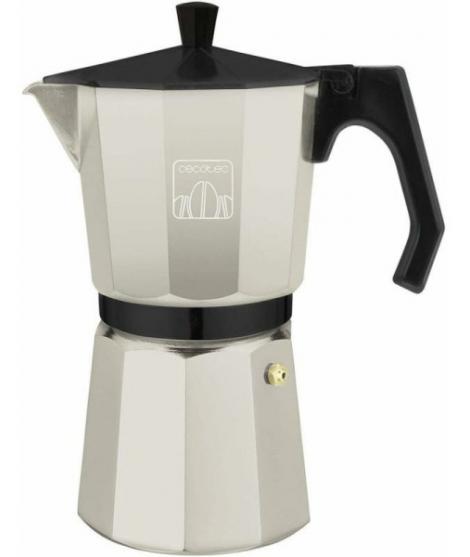 Cecotec Mokclassic 600 Cafetera Italiana para 6 Tazas de Acero Fundido - Capacidad de 300ml - Cierre Hermetico con Junta de Sili