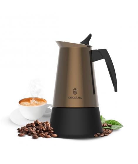 Cecotec Piccolina 900 Cafetera Italiana para 9 Tazas - Acero Inoxidable - Todo Tipo de Cocinas - Piezas Desmontables - Valvula d