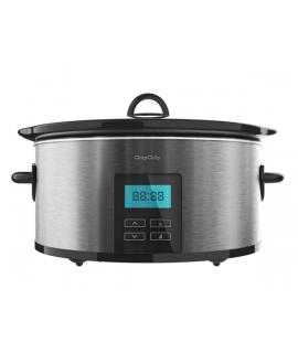 Cecotec Chupchup Matic Olla de Coccion Lenta - Pantalla LCD - Capacidad 5.5L - Cubeta Ceramica Ovalada - Programable - Tapa Cris