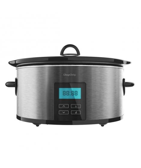 Cecotec Chupchup Matic Olla de Coccion Lenta - Pantalla LCD - Capacidad 5.5L - Cubeta Ceramica Ovalada - Programable - Tapa Cris