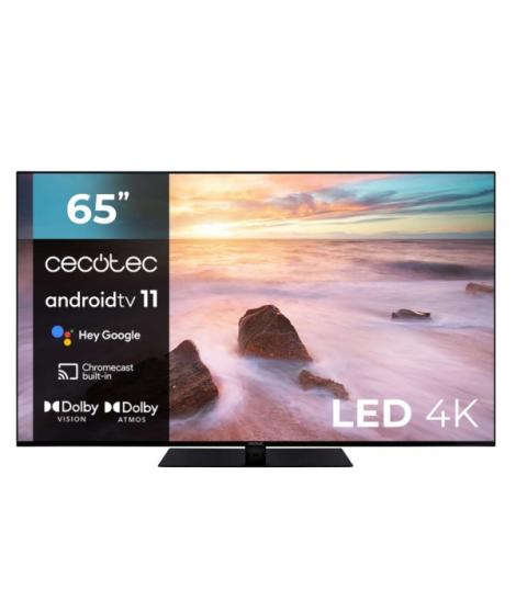 Cecotec A2Z series ALU20065Z Televisor Smart TV sin Marco de 65" LED 4K UHD - Android 11 - Dolby Vision and Atmos - HDR10 - Tecn