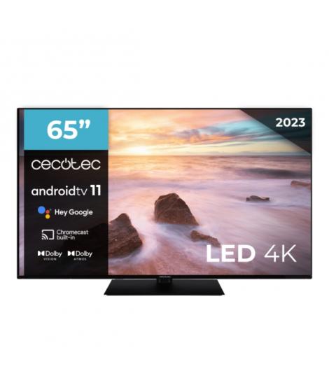 Cecotec A2Z series ALU20065ZS Televisor Smart TV sin Marco de 65" LED con Resolucion 4K UHD - Android TV 11 - Chromecast Integra