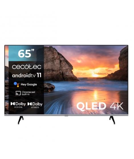 Cecotec V1 series VQU10065S Televisor Smart TV sin Marco de 65" QLED 4K UHD - Android TV 11 - Chromecast Integrado - HDR10+ - Do