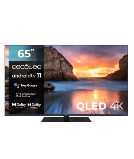 Cecotec V1Z+ series VQU11065Z+ Televisor Smart TV sin Marco de 65" QLED 4K UHD - Android TV 11 - HDR10+ - Dolby Vision - Sonido 
