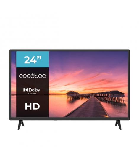 Cecotec 0 Series 0024 Televisor Smart TV de 24" LED con Resolucion HD - Pantalla LED 24" - Sonido Dolby - Memoria Flash - Conexi