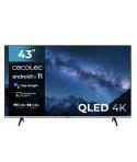 Cecotec V2 series VQU20043 Televisor Smart TV sin Marco de 43" QLED 4K UHD - Procesador Cortex A55 - Control por Voz con Google 