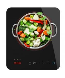 Cecotec Full Magma Single Placa de Induccion Portatil - 2000W - Cristal de Alta Resistencia - Temperatura de 60 a 260°C - 10 Niv