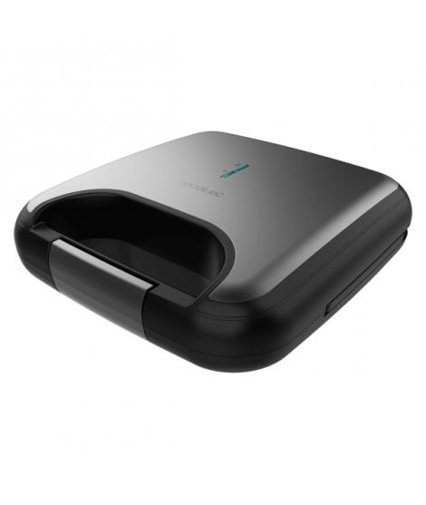 Cecotec Rock’nToast Combo Sandwichera 3 en 1 - 800W - Revestimiento Antiadherente - Placas Intercambiables - Acabados en Acero I