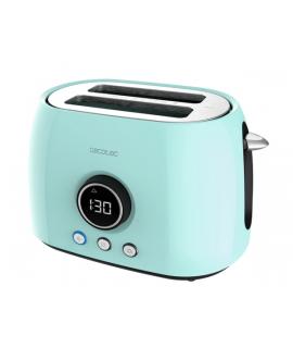 Cecotec ClassicToast 8000 Tostadora de Doble Ranura - 800W - Pantalla Digital - Ranura Ancha - 3 Funciones - Calienta Panecillos