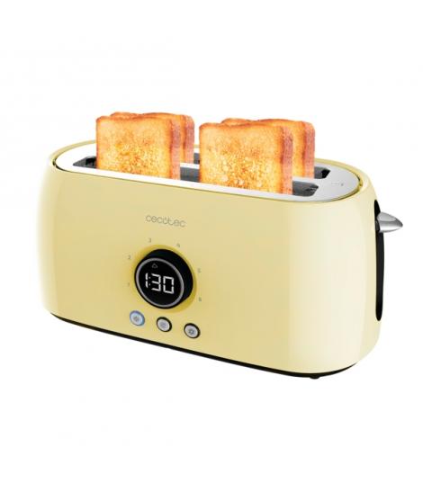 Cecotec ClassicToast 15000 Tostadora de Doble Ranura Larga - 1500W - Capacidad para 4 Rebanadas - Ranura Ancha - 3 Funciones - E
