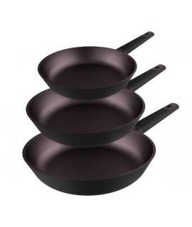 Cecotec Polka Experience Titan Pack de 3 Sartenes de 18, 22 y 26cm - Aluminio Fundido - Teflon Antiadherente - Libre de PFOA - C