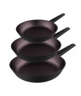 Cecotec Polka Experience Titan Pack de 3 Sartenes de 20, 24 y 28cm - Aluminio Fundido - Teflon Antiadherente - Libre de PFOA - C